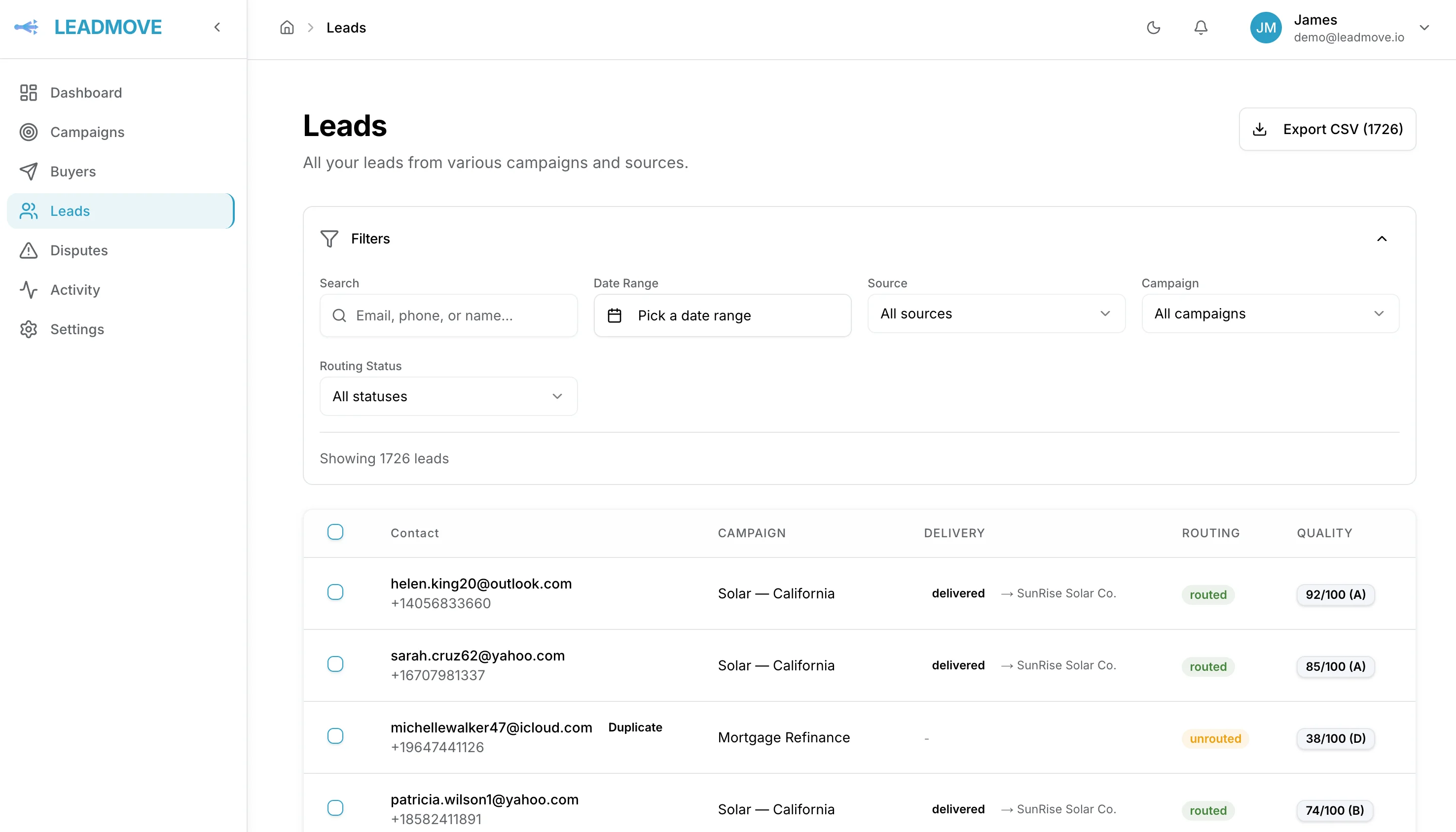 Screenshot — Track everything